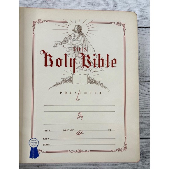 Masonic Edition Cyclopedic Indexed Holy Bible Red Letter Edition 1951 Hertel - Picture 5 of 6